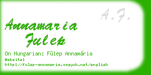 annamaria fulep business card