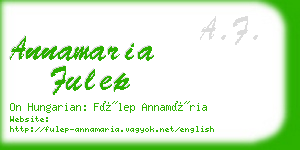 annamaria fulep business card